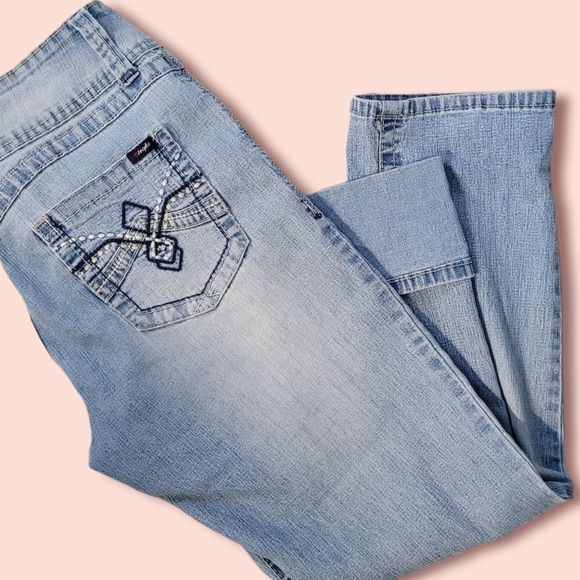 Vtg Angel's stretch jean capris size 10 - Picture 2 of 3